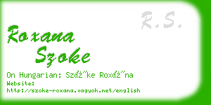 roxana szoke business card